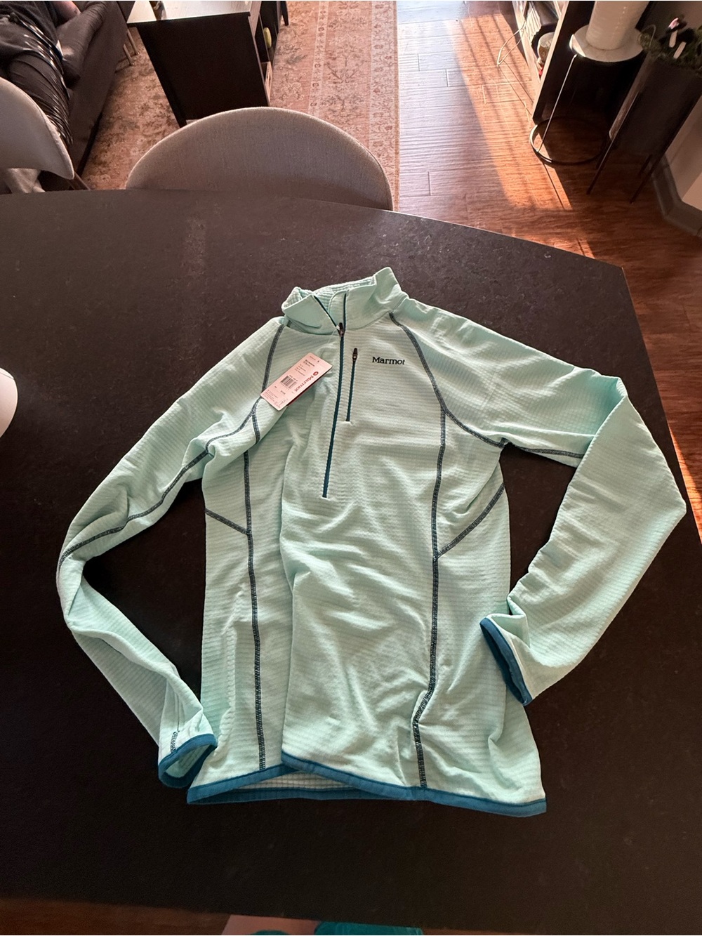 Women's Marmot Neothermo Blue Tint Half-Zip Pullover